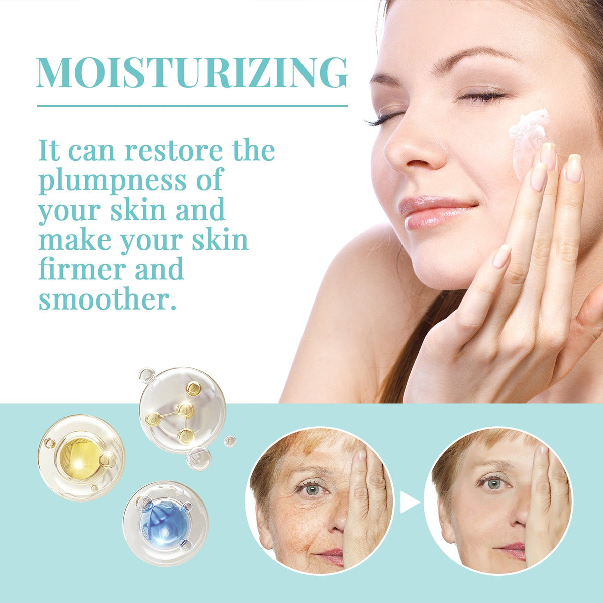OUHOE Instantly Anti-Wrinkle Cream, Deep Moisturizing Facial For Smoothing Fine Lines