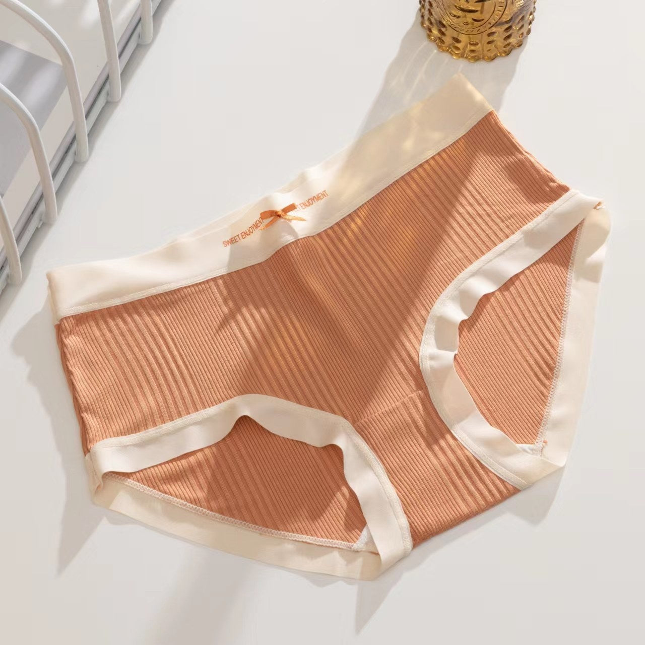 Nude Feel Mid-waist Underwear Seamless Breathable Thin Pure Cotton