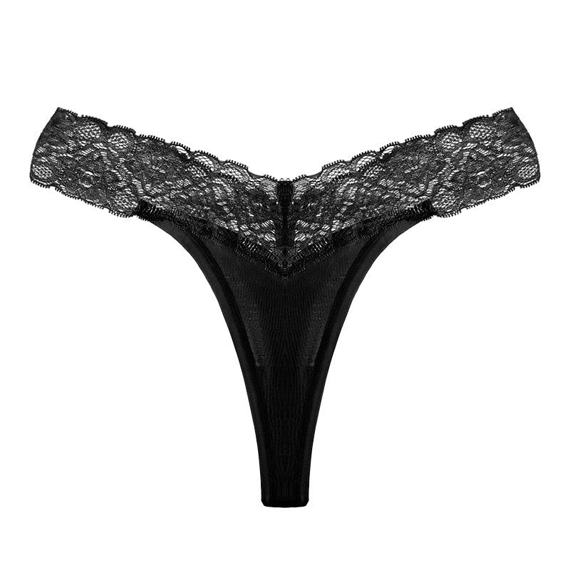 Women's Low Rise Lace Hip Leak Thong Panties