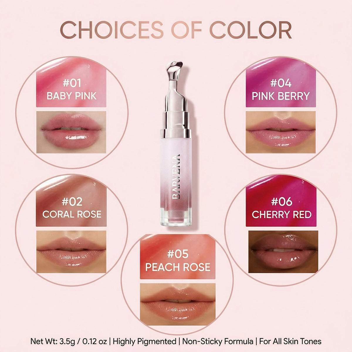 Brightening Lip Serum Oil, Hydrating Lip Gloss, Moisturizing Lip Balm For Dry Lips, 6.5g