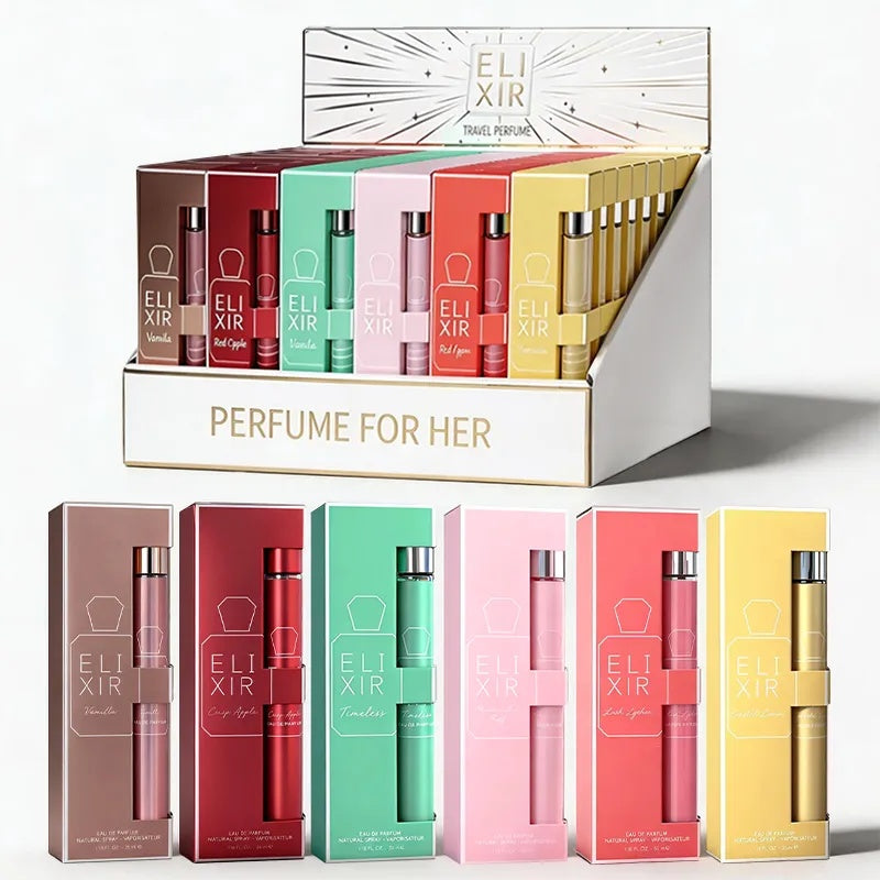 Women's 6 Piece Set Travel Perfume 35ml 1.18oz Perfume For Her PDQ Sweet Gourmand & Floral Fragrances  Long Lasting For Party Night Out & Daily Wear Perfect Gift For Girlfriend, Best Friend, Mother