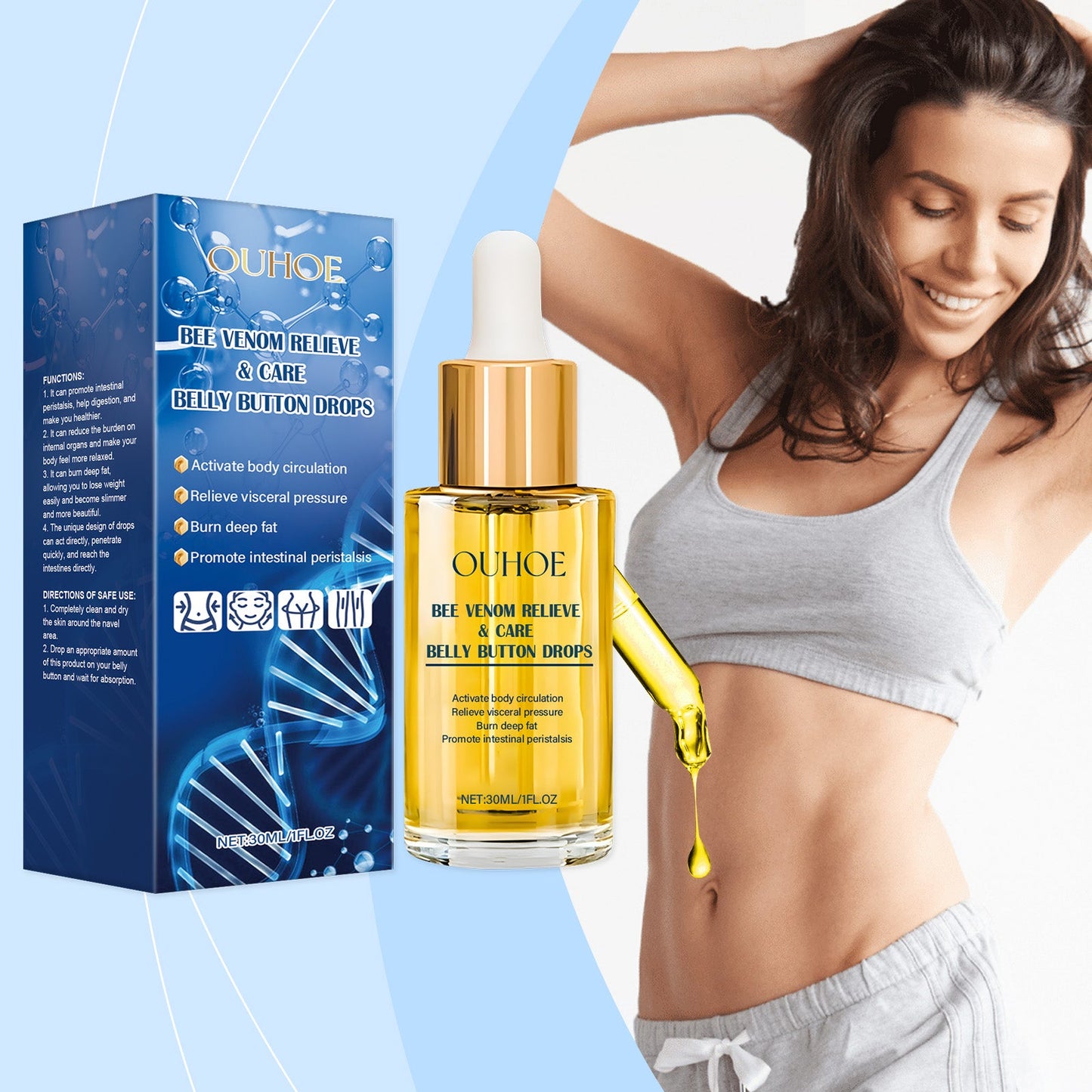 OUHOE Body Care Essence, Everyday Gentle Firming All Over The Body Elegant Light Body Care Essence