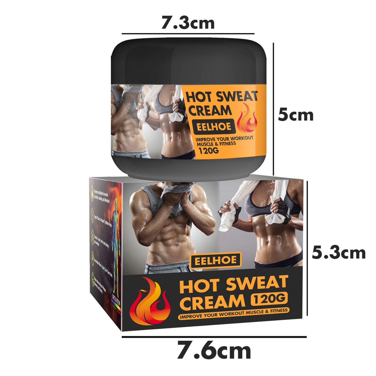 EELHOE Body Sculpting Abs Cream, Exercise Strengthen Muscles Fitness Body Sculpting Cream