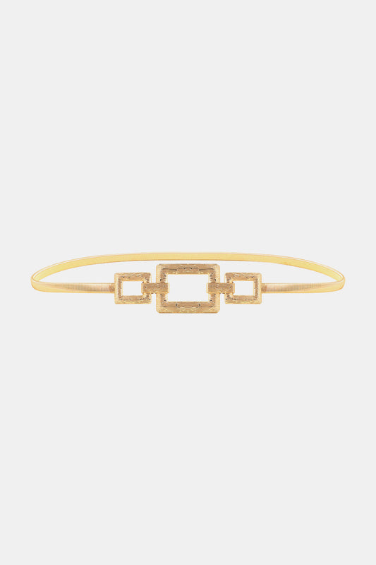 Square Shape Zinc Alloy Buckle Iron Belt