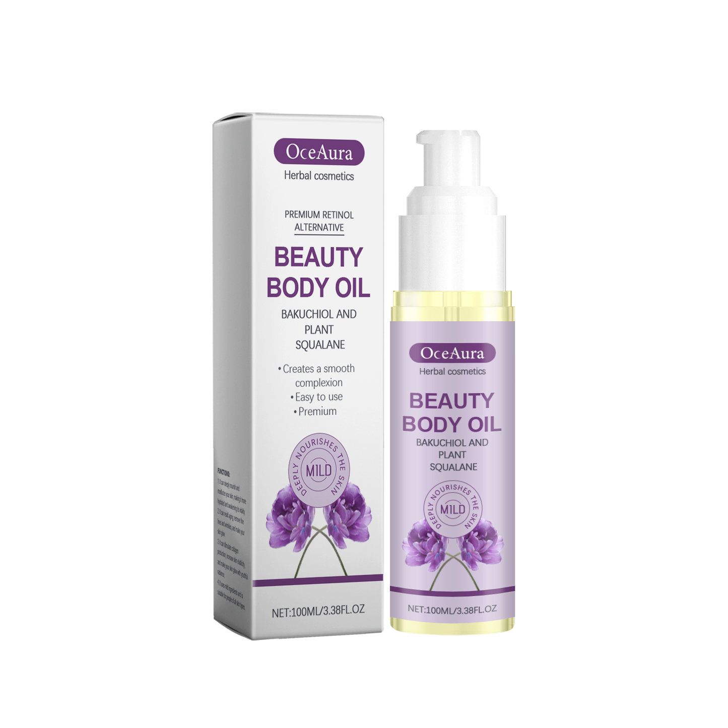 OceAura Body Moisturizing Care Oil, Daily Skin Care Moisturizing And Refreshing Care Oil