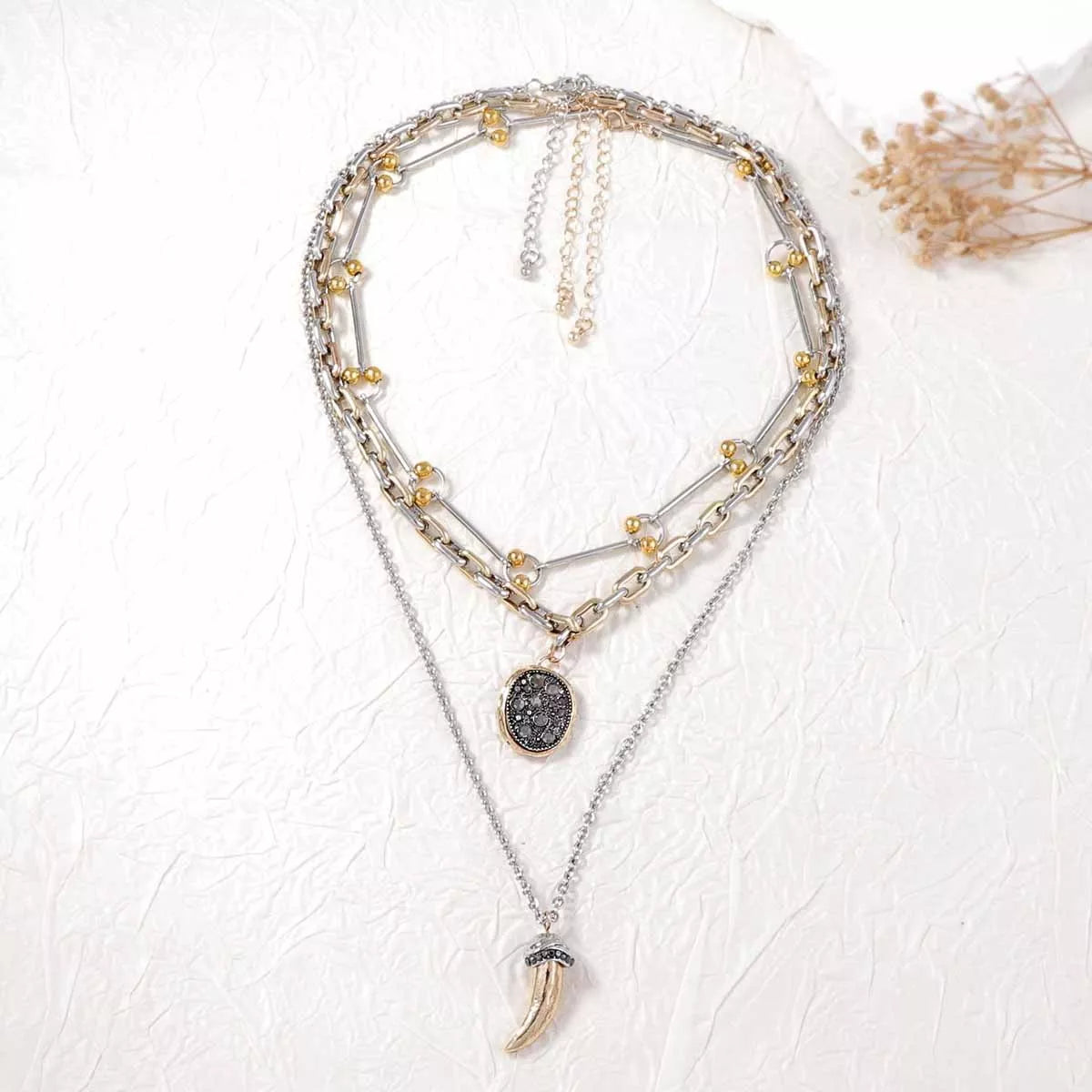 3 Piece Chain Pendant Necklace