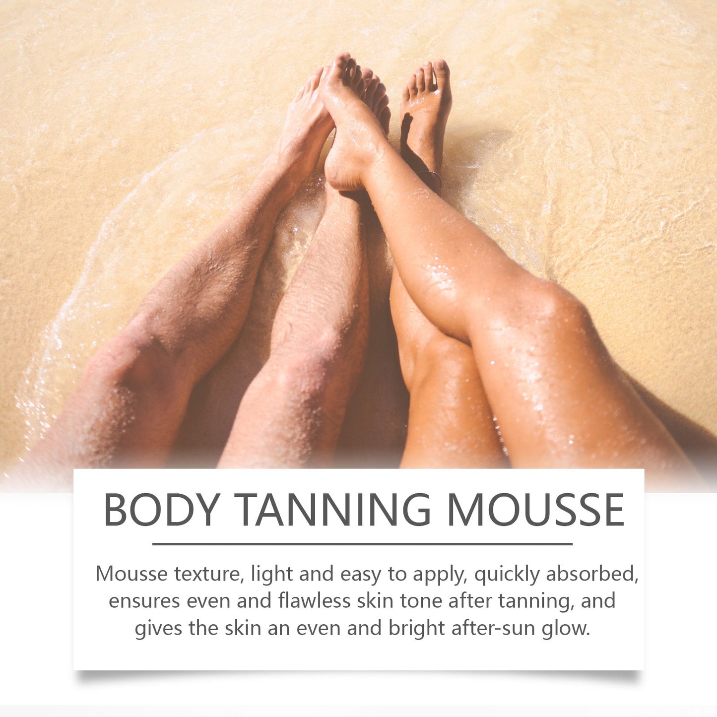 OUHOE Black Body Mousse Summer Tanning Bronzer Moisturizes And Equalizes Skin Tone With A Dark Mousse