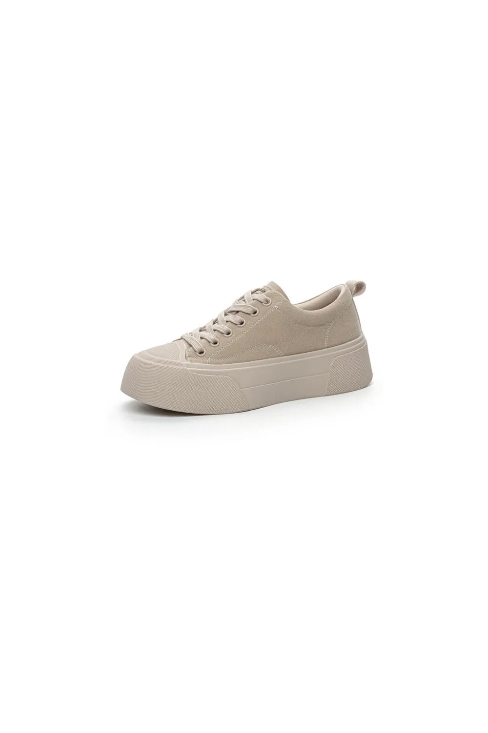 Round Toe Lace Up Platform Sneakers