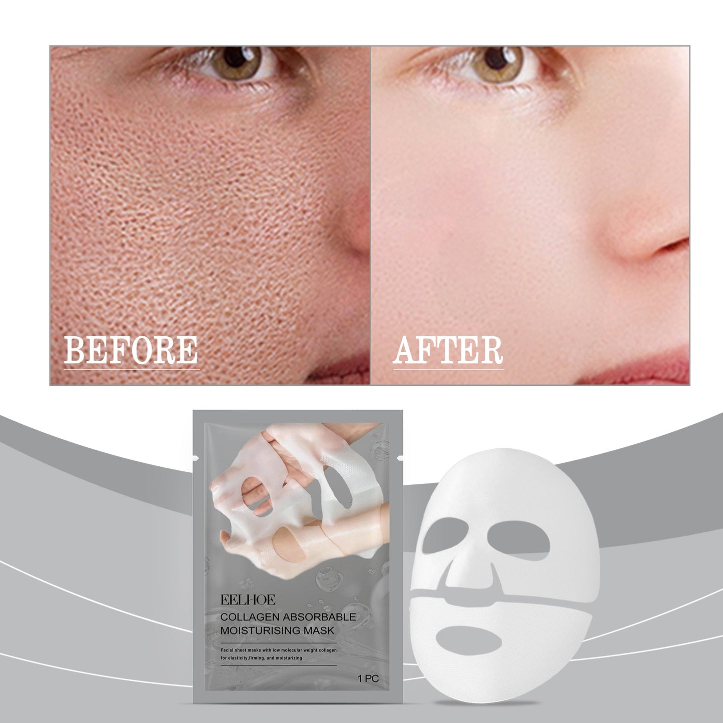 EELHOE  Collagen Moisturizing Mask (Bag) Skin Moisturizing And Hydrating Skin Care Patch Nourishing Mask