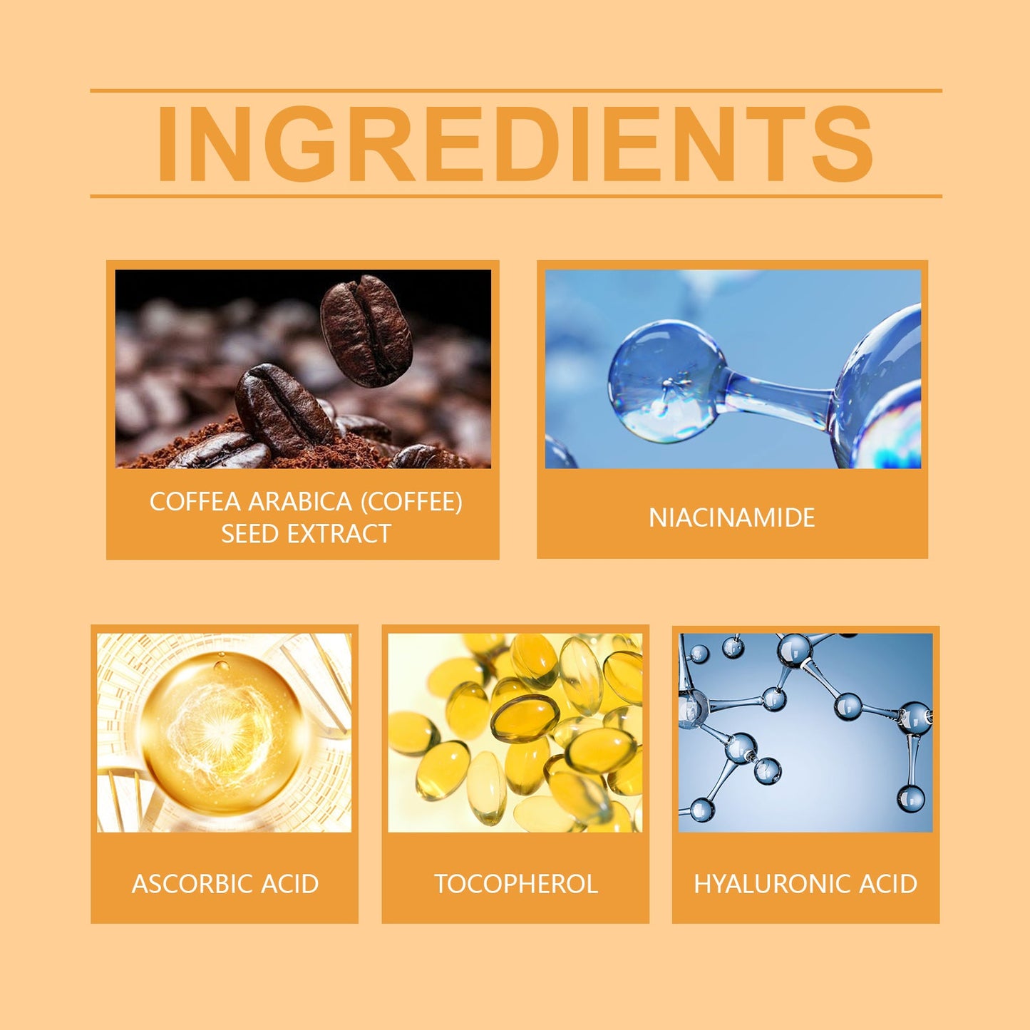 Hoygi Vitamin C Serum Hydrates Soft And Delicate Skin Moisturizing, Moisturizing And Brightening Face Serum