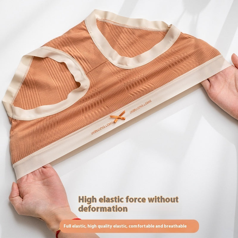 Nude Feel Mid-waist Underwear Seamless Breathable Thin Pure Cotton