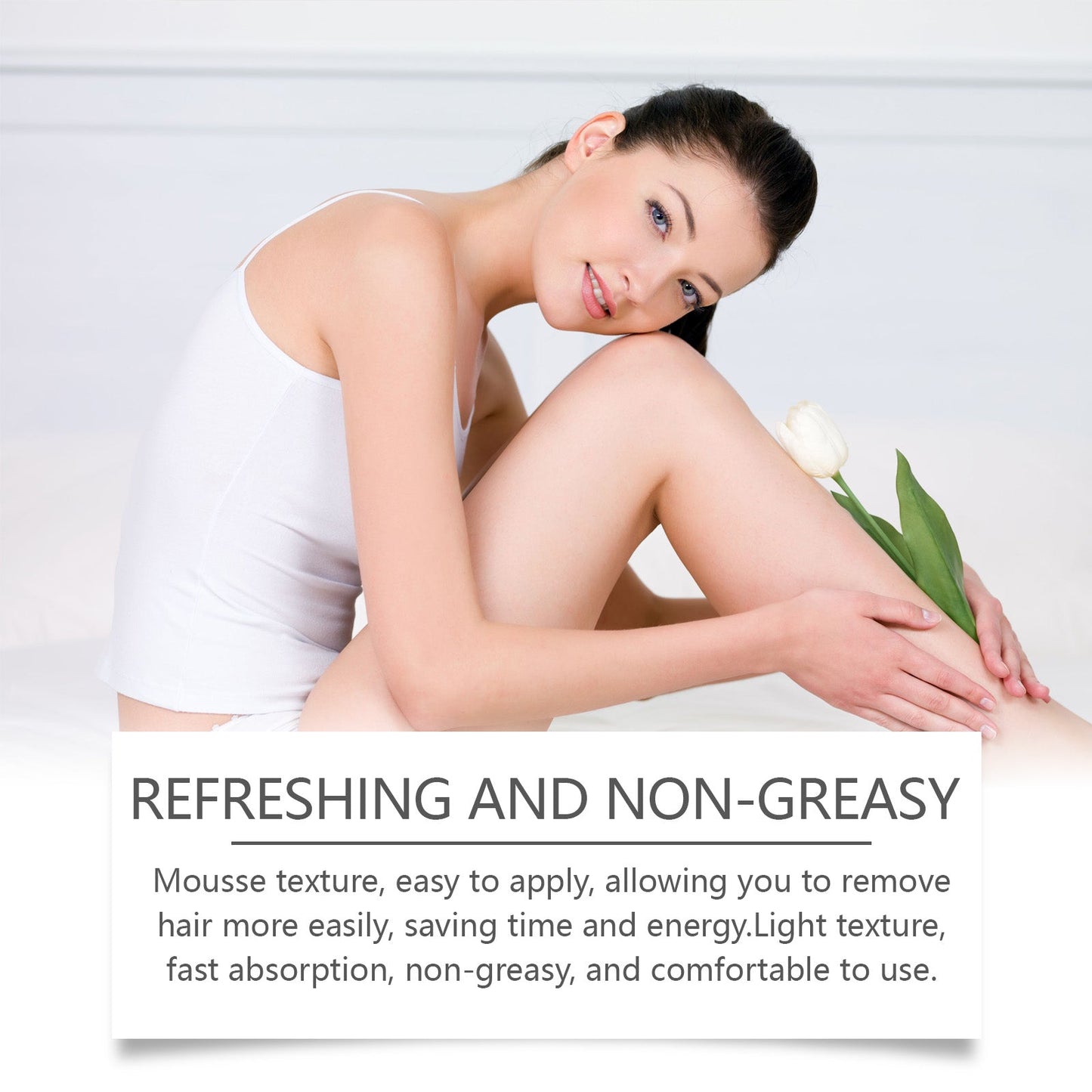 OUHOE Gentle Depilatory Mousse Gentle Depilatory Body Hair Removal Refreshing Silky Skin Care Foam Mousse