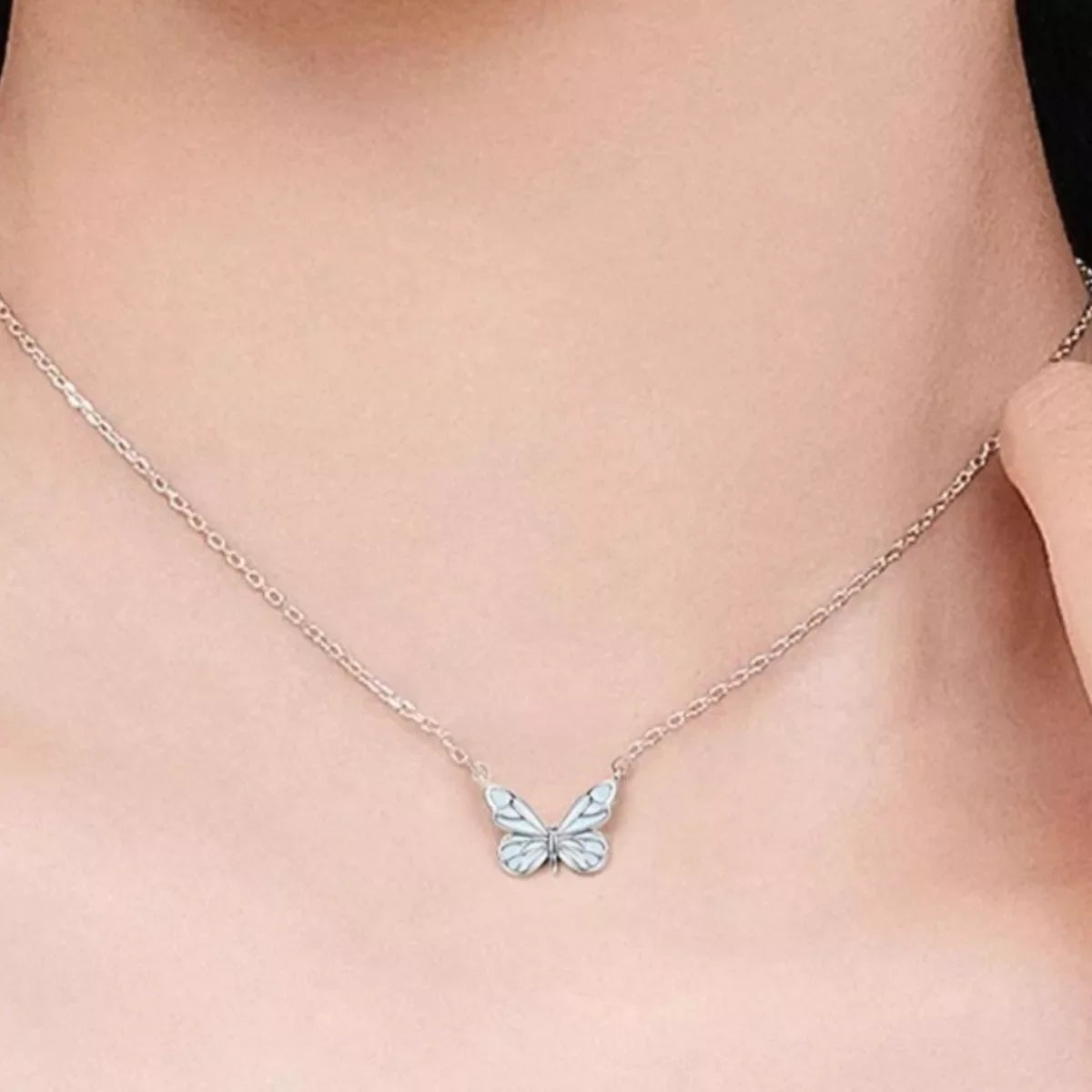 925 Sterling Silver Butterfly Necklace