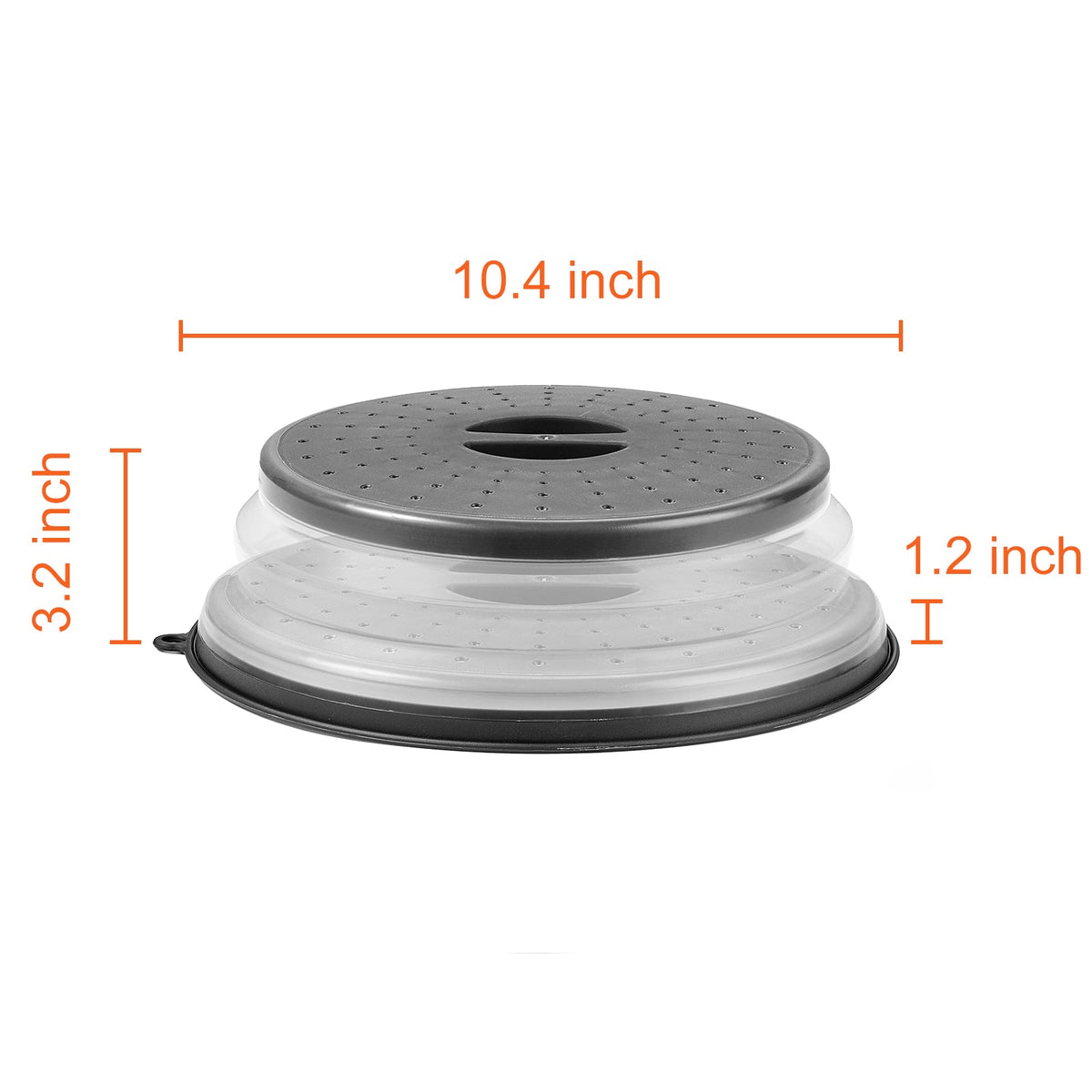 VEVOR 2PCS Microwave Splatter Covers 10.4Collapsible Microwave Food Lid