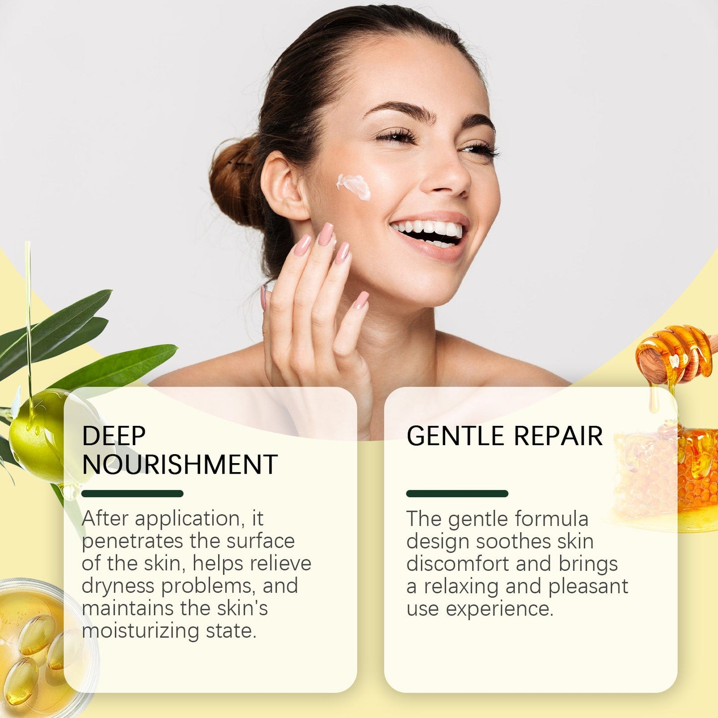 Hoygi Tallow Honey Moisturizer, Gentle Hydrating Moisturizing Facial Skin Tender Care Moisturizer