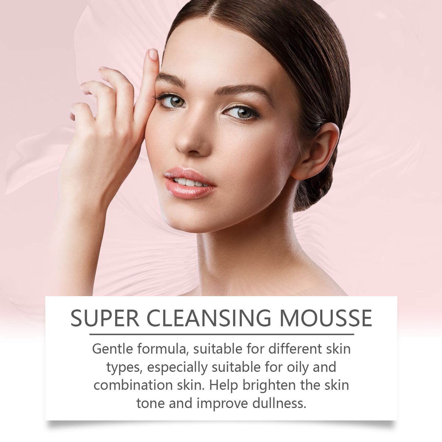 OUHOE Salicylic Acid Foam Cleanser Gentle Moisturizing Oil Control Facial Skin Cleansing Delicate Pore Cleanser