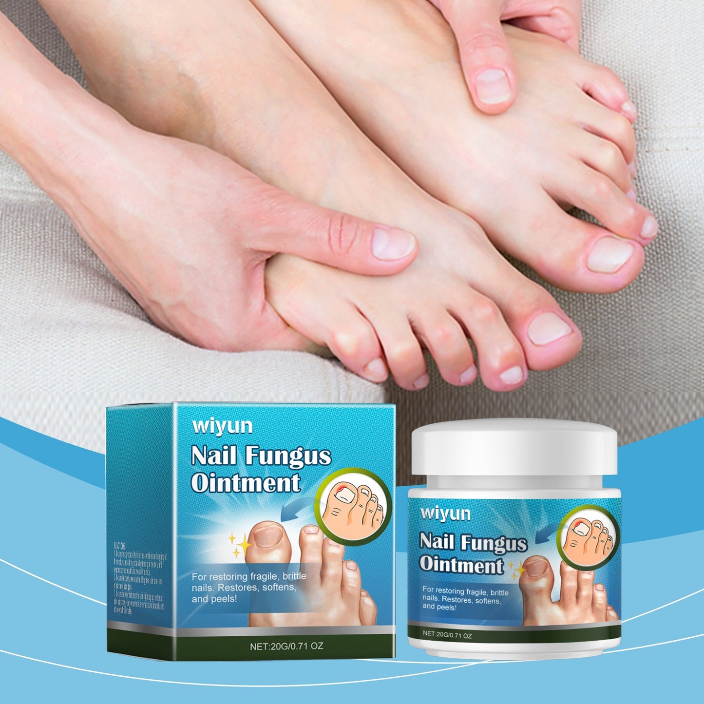 Wiyun Toenail Care Cream, Soft Toenail Care Cream Mild Toenail Repair Cream