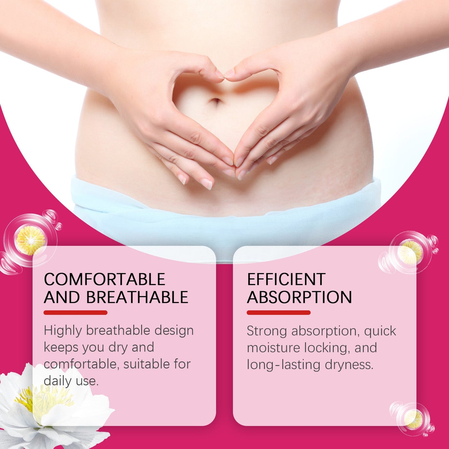 Ximonth Feminine Hygiene Pad Feminine Hygiene Deep Cleaning Thin, Comfortable And Breathable Daily Sanitary Pad