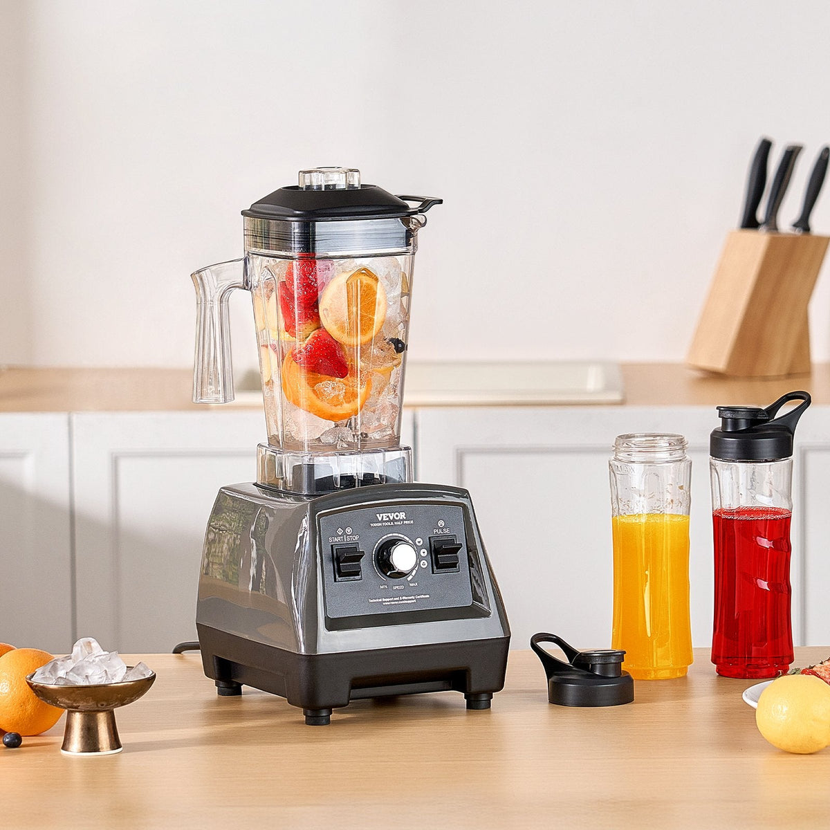 61 Oz 1400W Blender For Smoothies Food Processing Blender For Kitchen