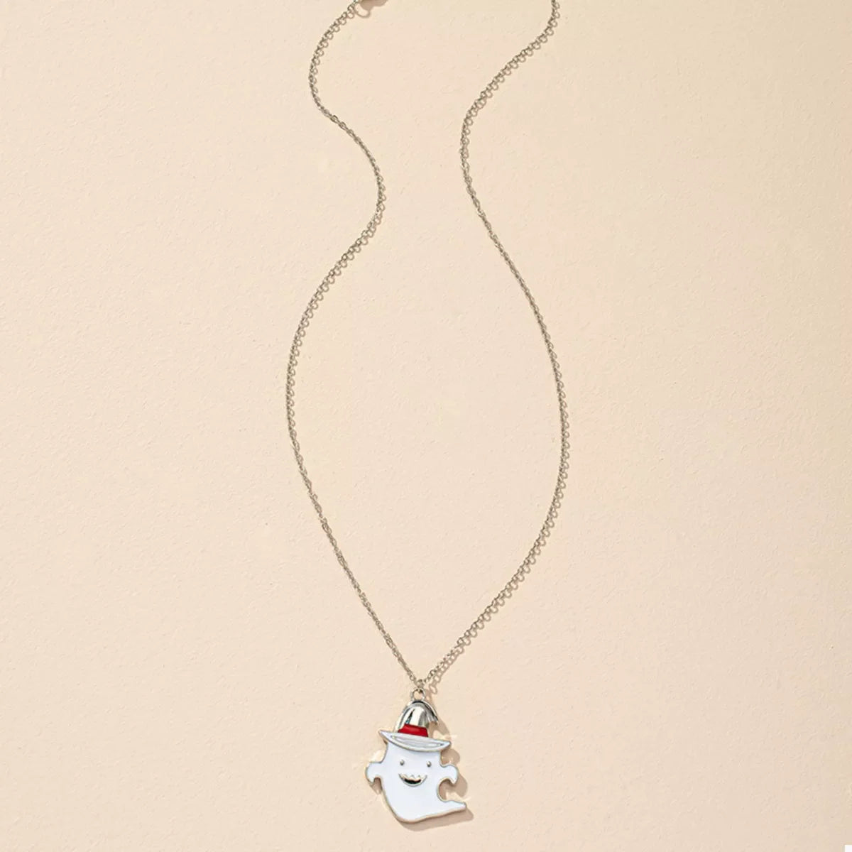 Halloween Cute Ghost Pendant Necklace