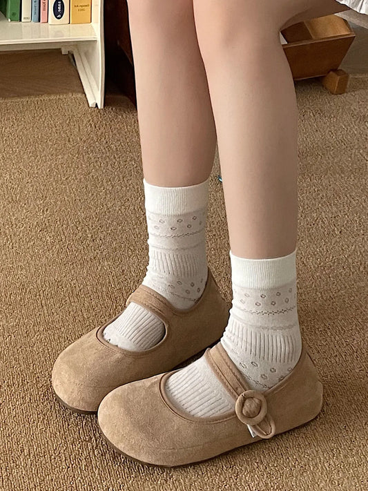 Round Toe Flat Slip-Ons