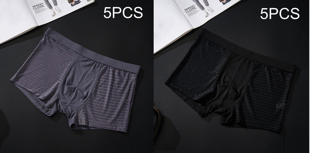 Silky mesh boxer briefs