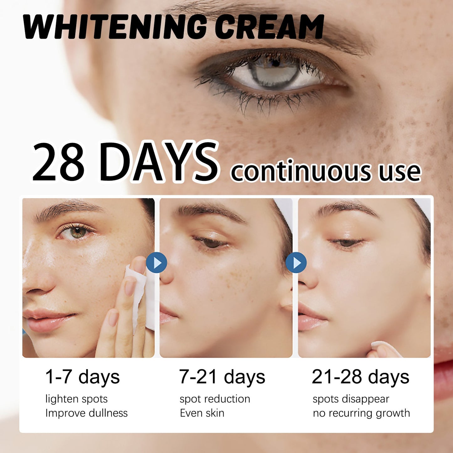 OUHOE Whitening Cream, Refreshing Moisturizing And Brightening Skin Tone Natural Radiance Tender Skin Moisturizing Beauty Cream