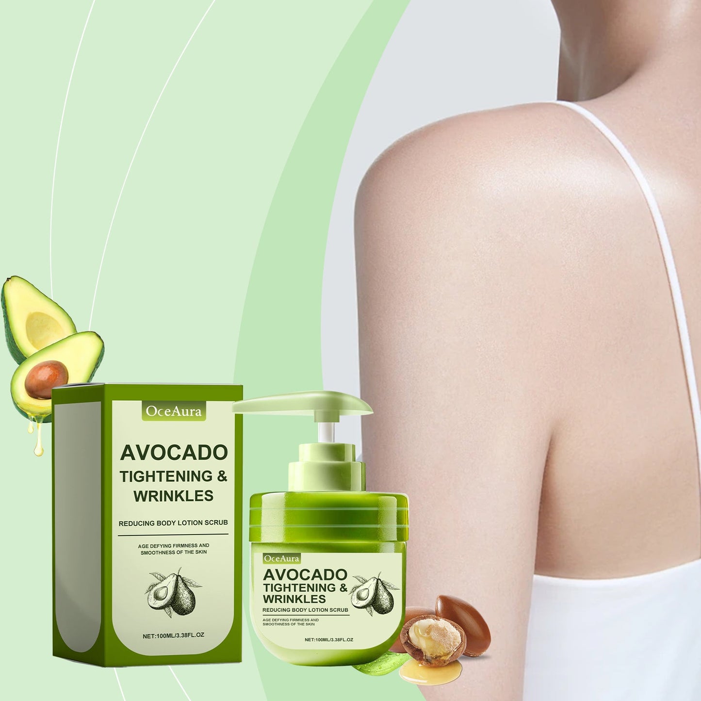 OceAura Avocado Exfoliating Body Lotion Hydrates And Moisturizes All Over The Skin