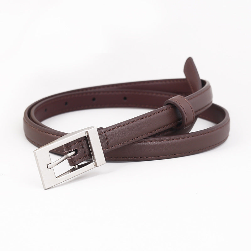 Metal Buckle Leather Belt
