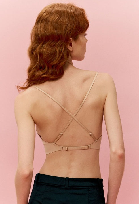 Women's Wireless Backless Bra, U-shaped, Low Back