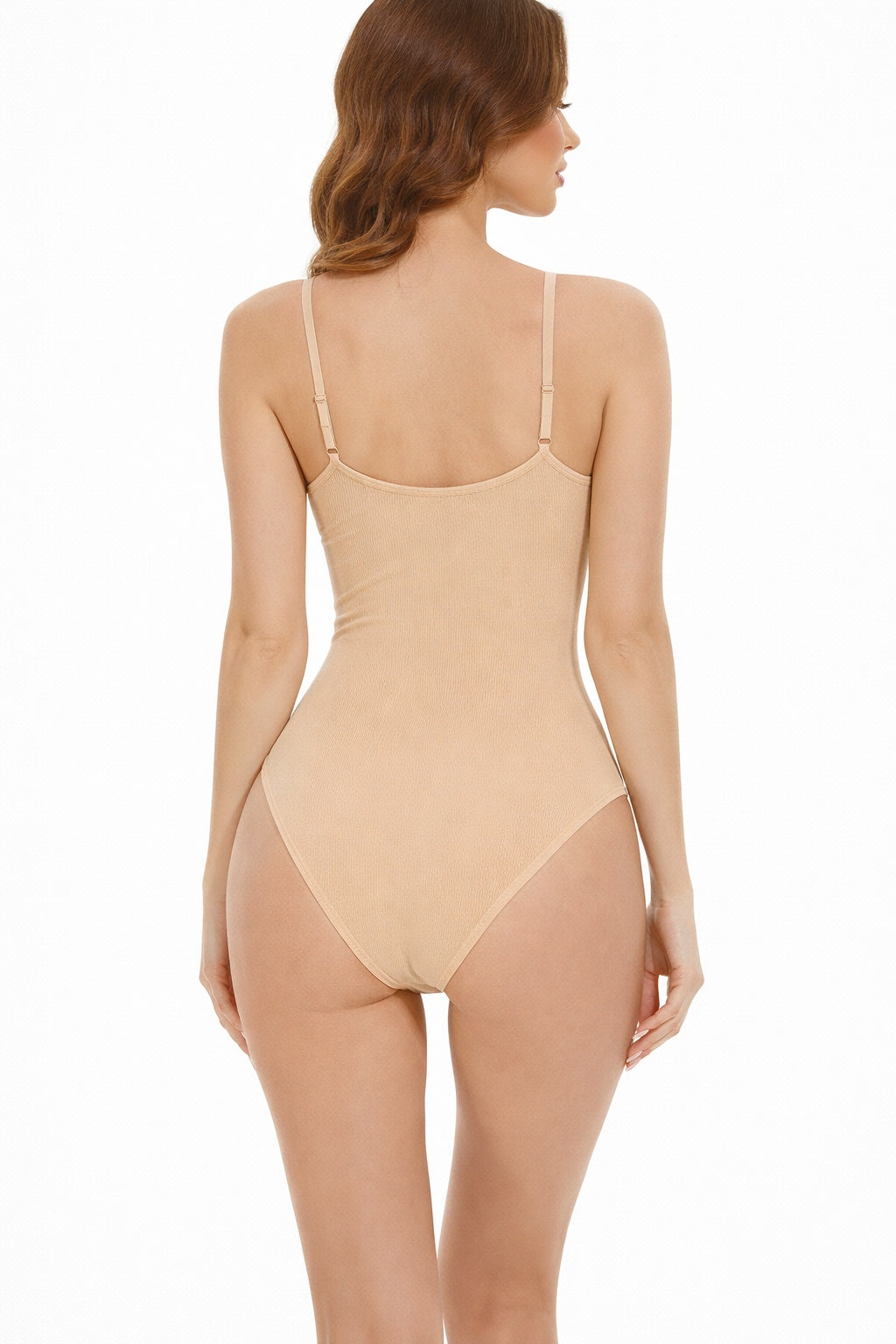 Seamless Tummy Control Round Neck Thong Tank Top Body Shaper Bodysuits