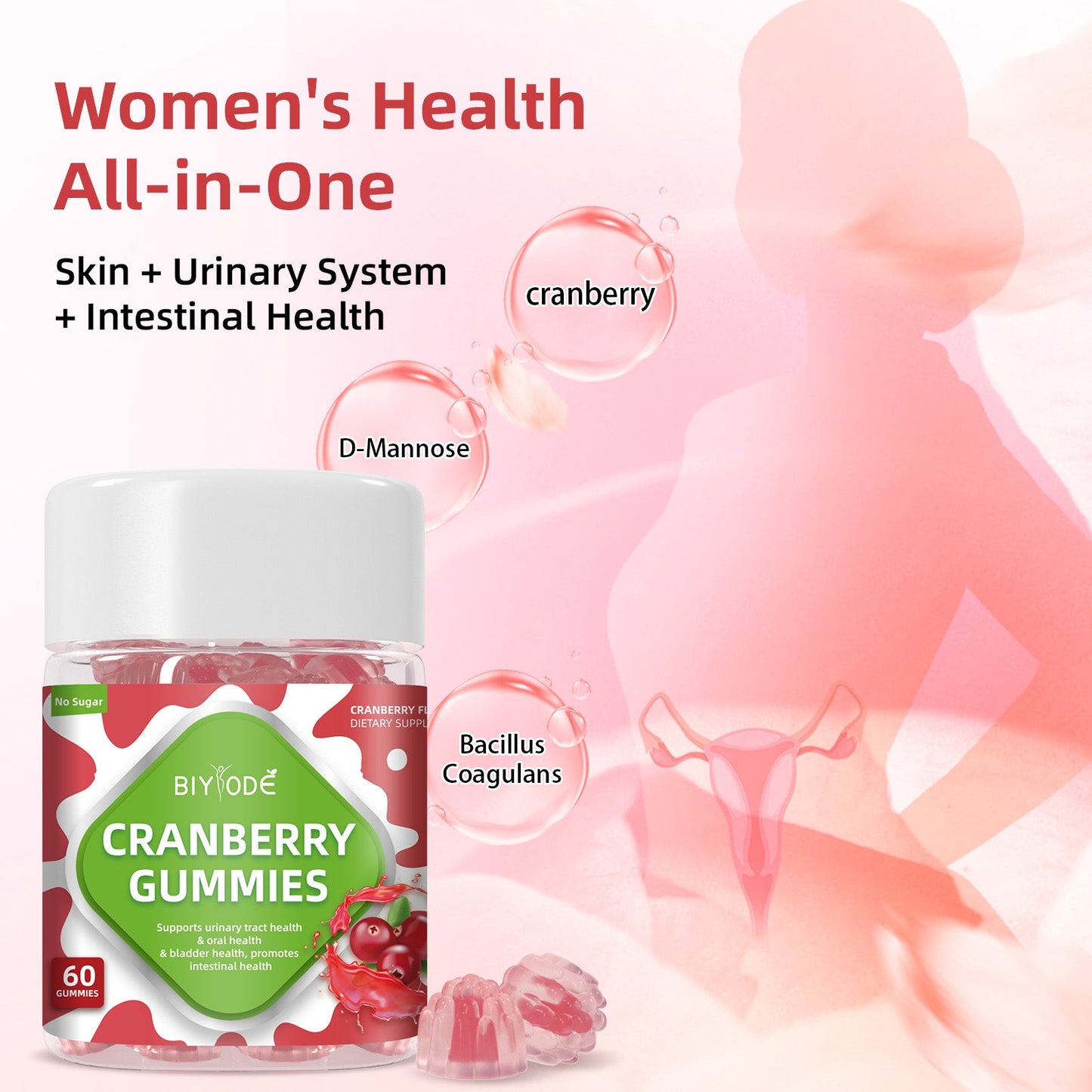 OEM ODM Custom Private Label Supplement Manufacturer Healthcare Cranberry Gummies