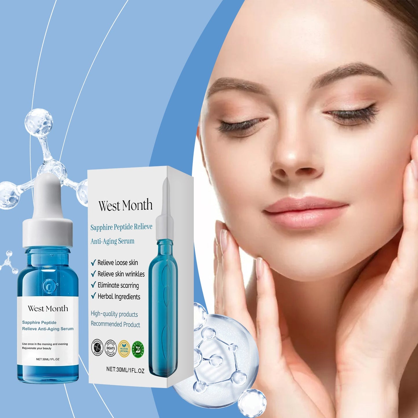 West&Month Firming Essence Facial Firming, Nourishing And Hydrating Skin Delicate And Smooth Moisturizing Essence