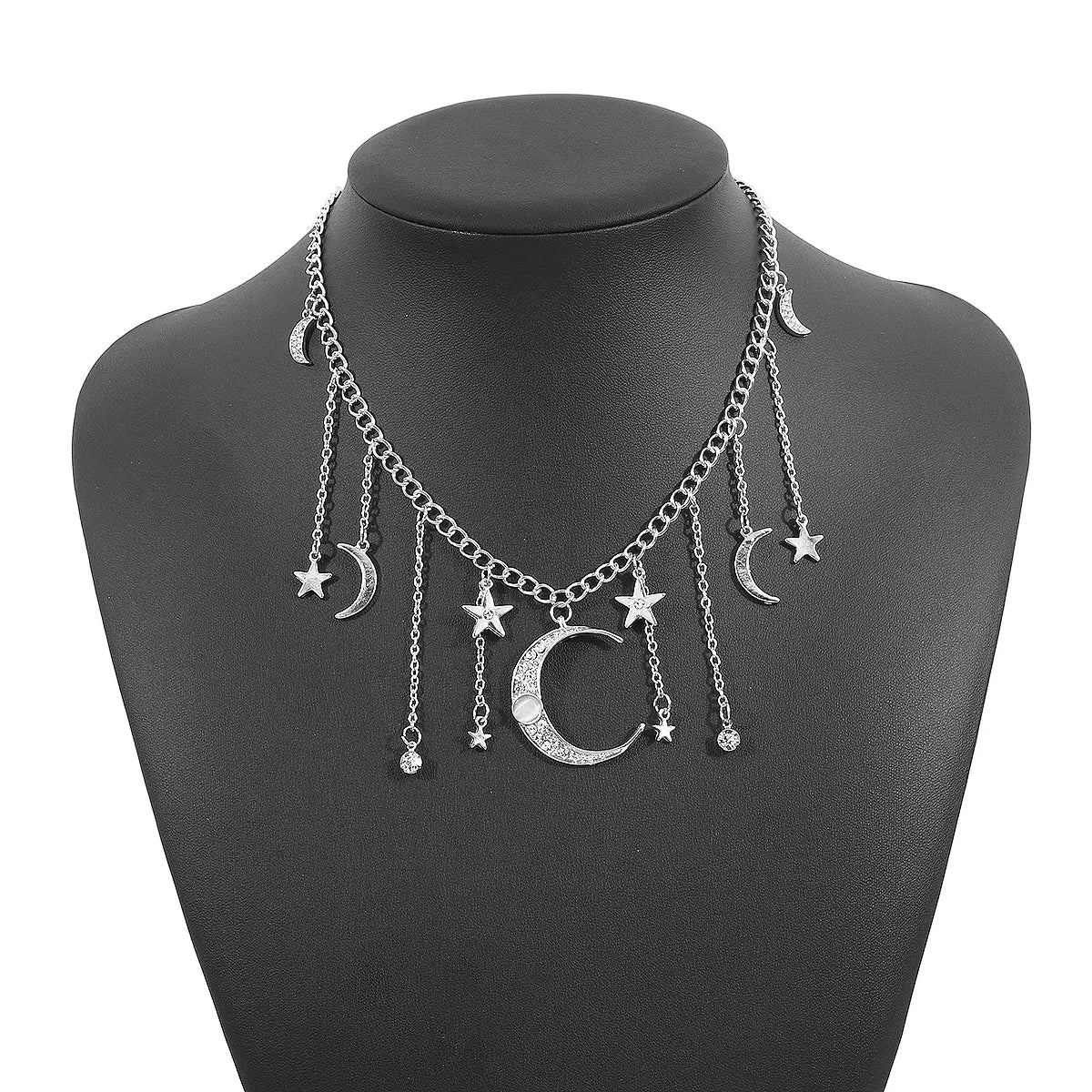 Moon & Star Charm Necklace