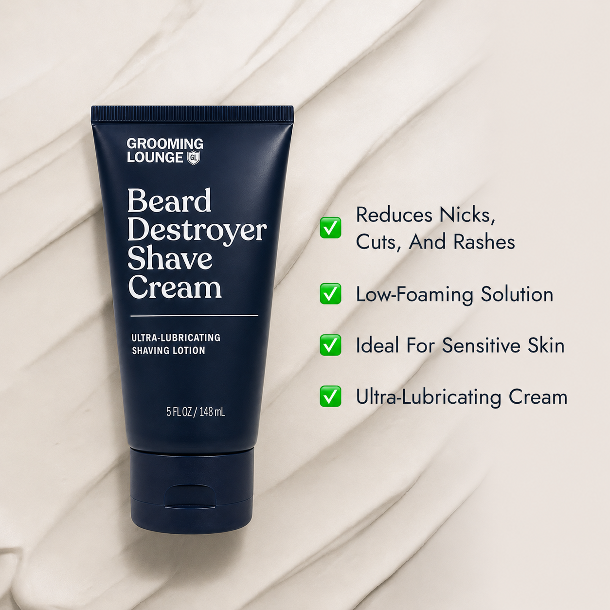 Grooming Lounge Beard Destroyer Shave Cream - Best Shave Cream For Sensitive Skin