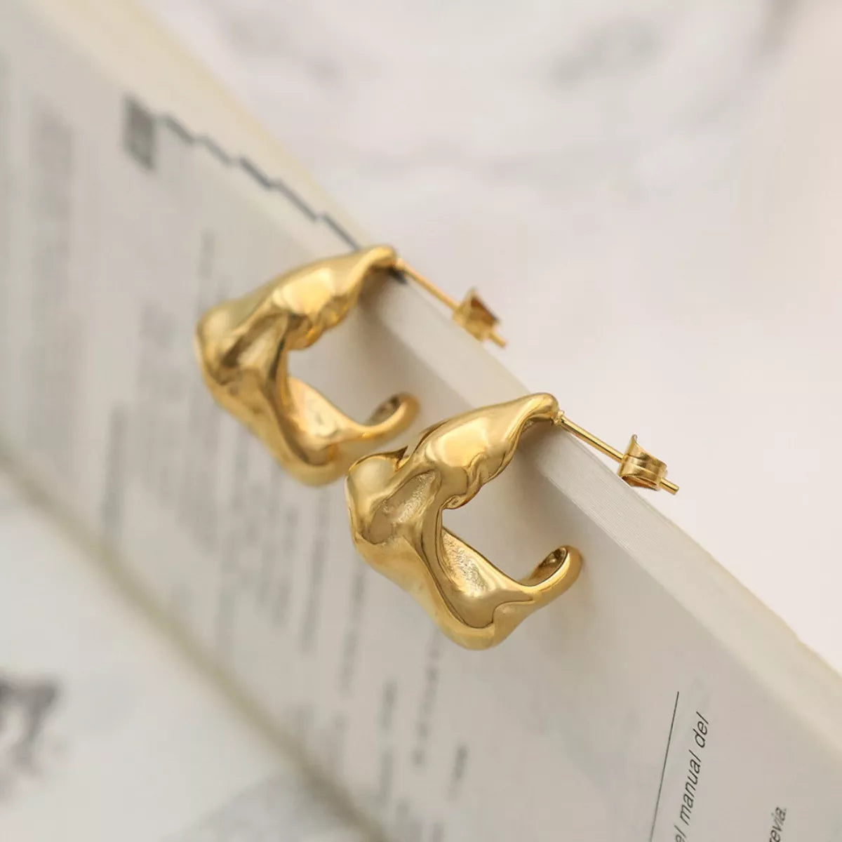 18K Gold-Plated Stud Earrings