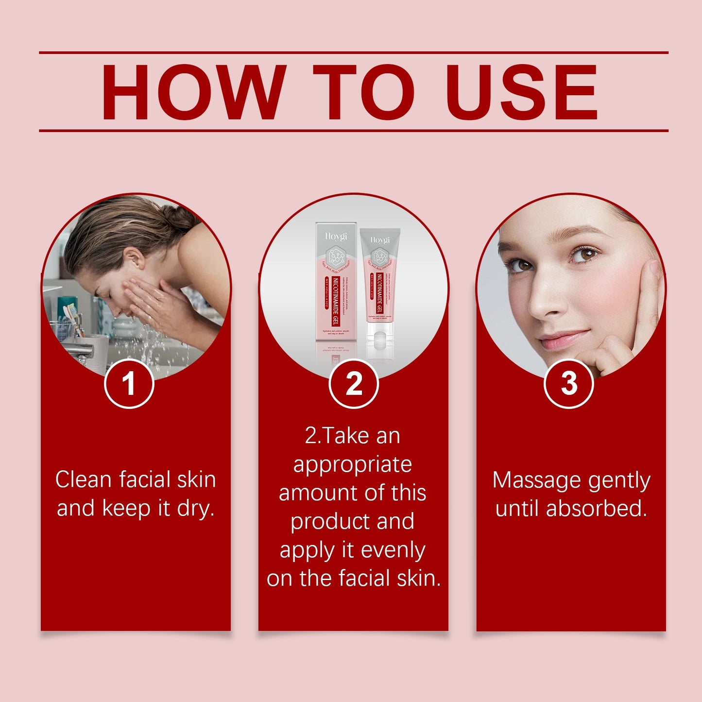 Hoygi Niacinamide Facial Gel Deeply Nourises Facial Skin Repair Moisturizing Massage Moisturizing Gel