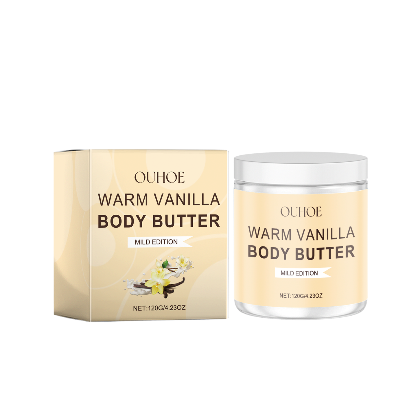 OUHOE Vanilla Body Scrub Gently Exfoliates And Nourishes Rough Skin