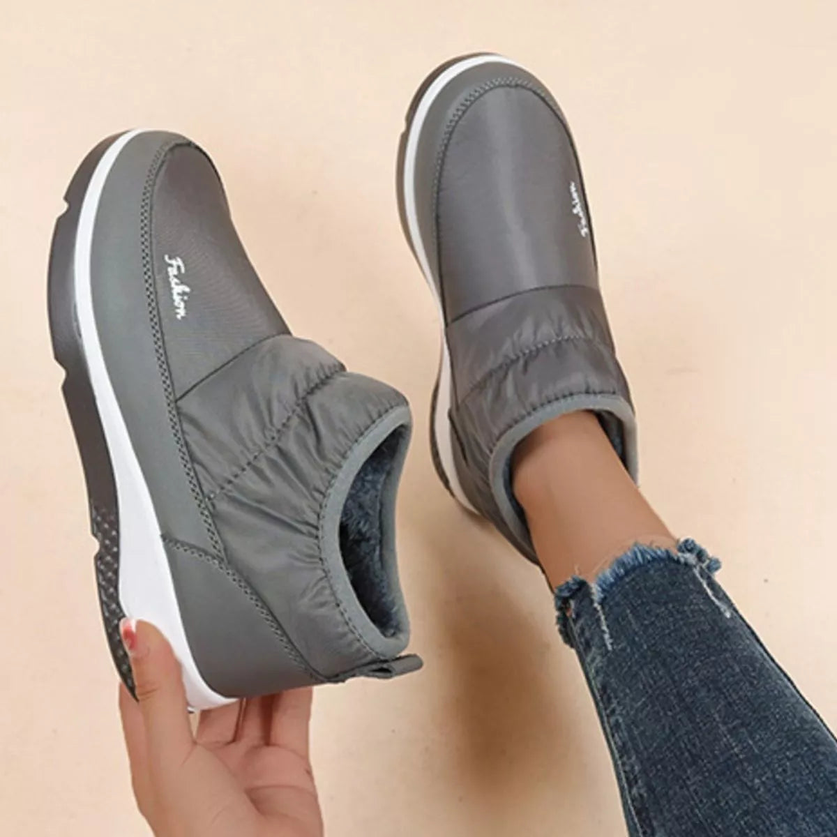 Warm Round Toe Boots