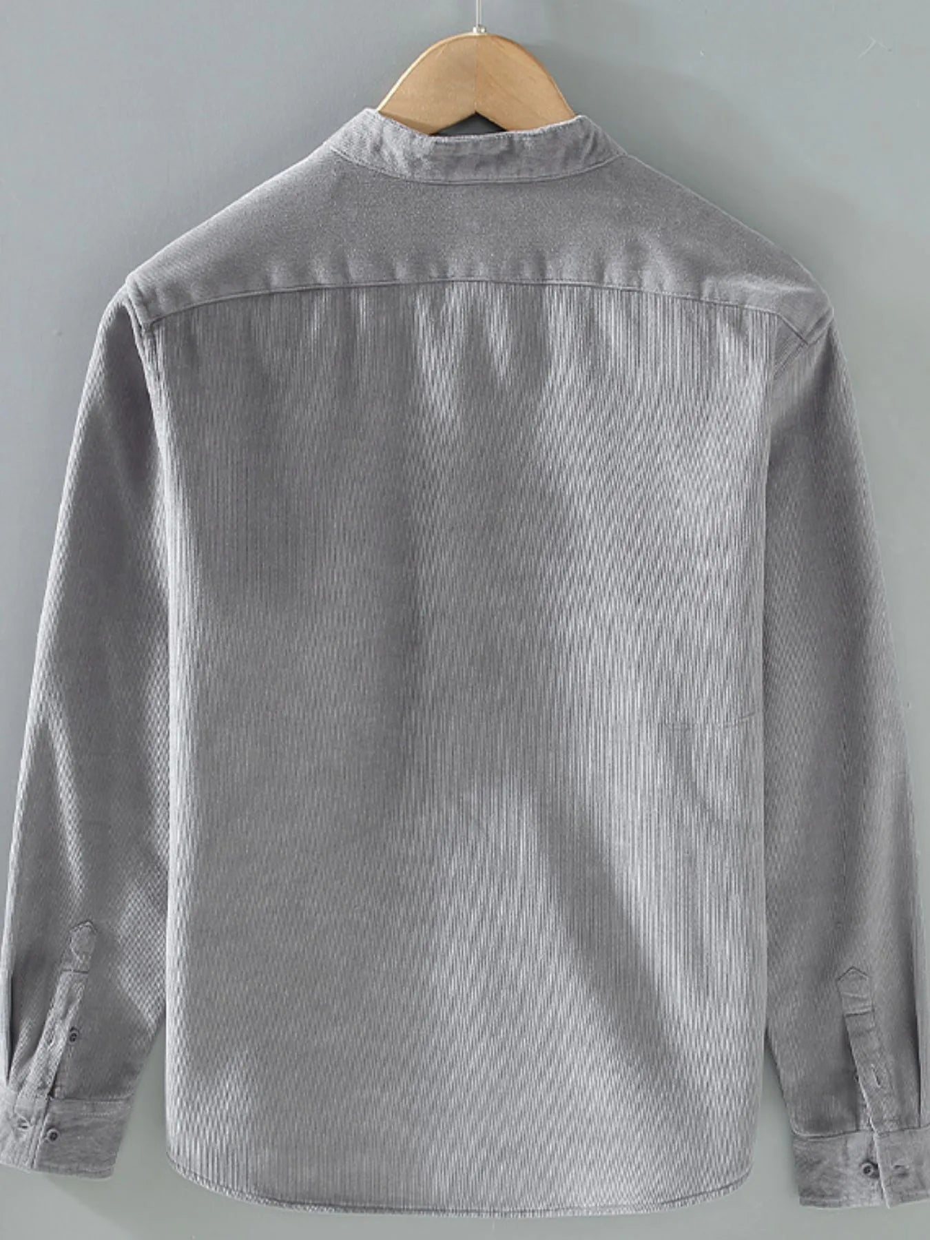 Men's Plus Size Button Up Long Sleeve Jacket