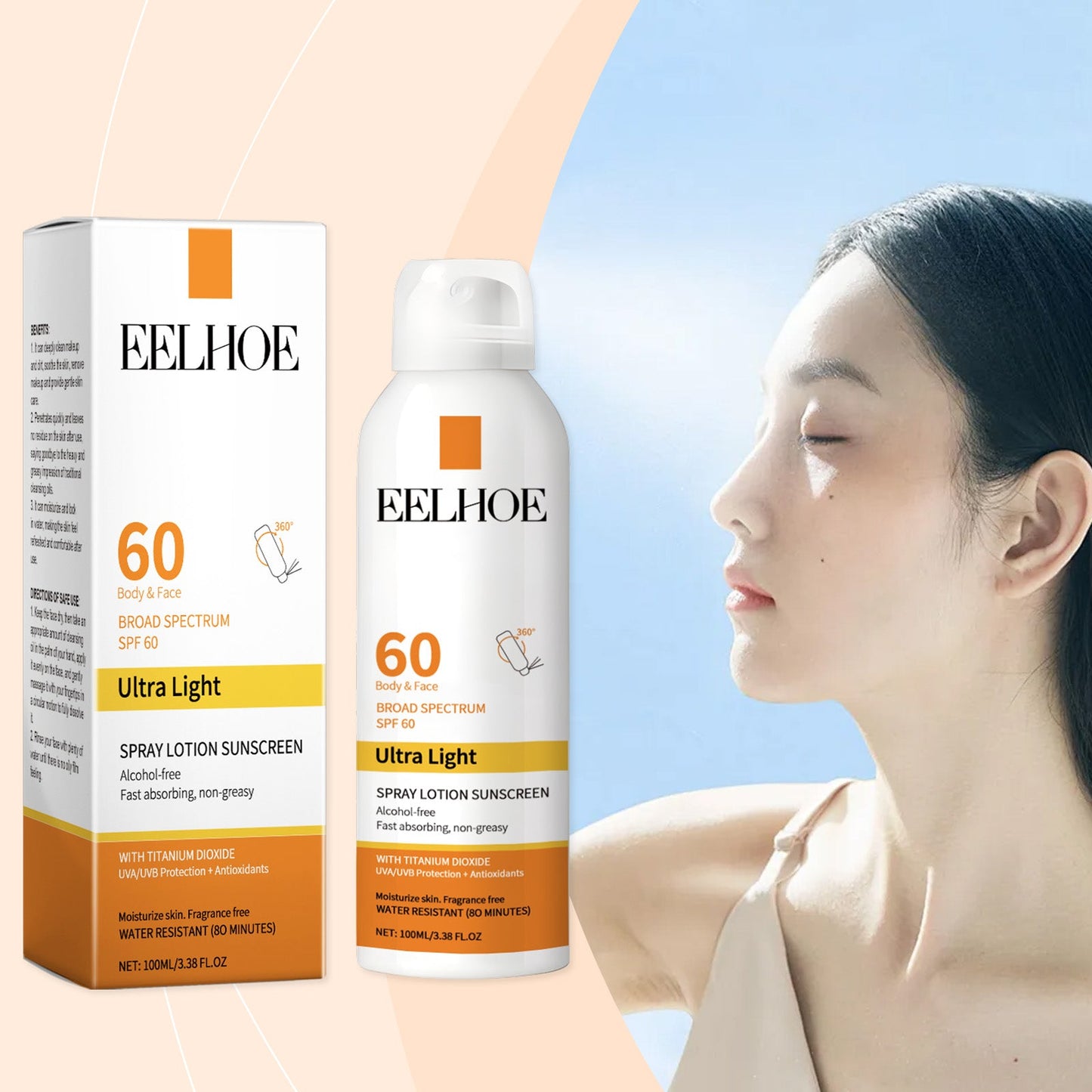 Eelhoe Hydrating Protective Spray Ultra Hydrating Protective Emulsion Uv Protection Moisturizing Repair Cream