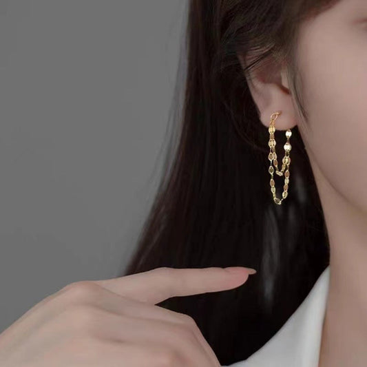 18K Gold-Plated Chain Earrings