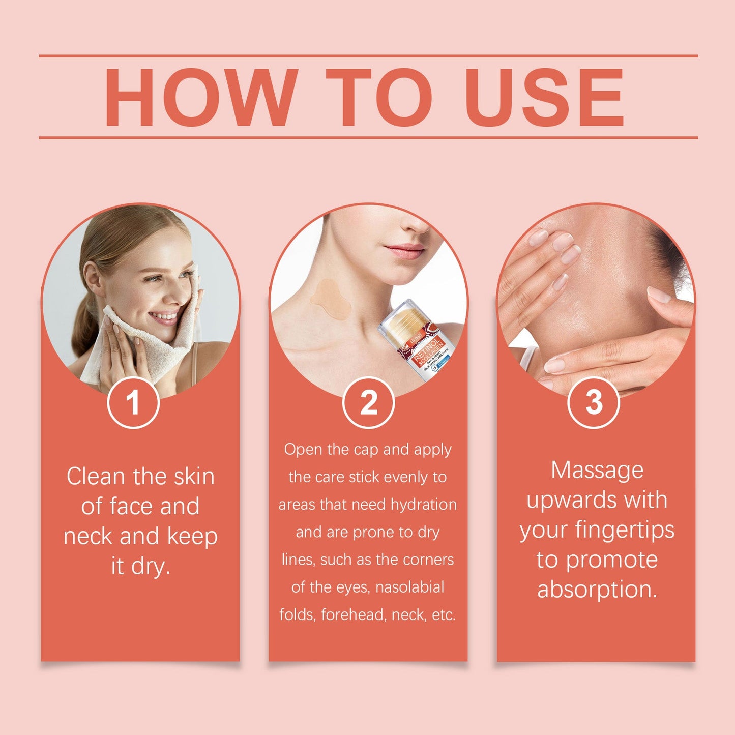 Hoygi Neck Facial Stick, Lightening Neck Lines, Brightening Skin, Hydrating And Firming Swan Neck Cream