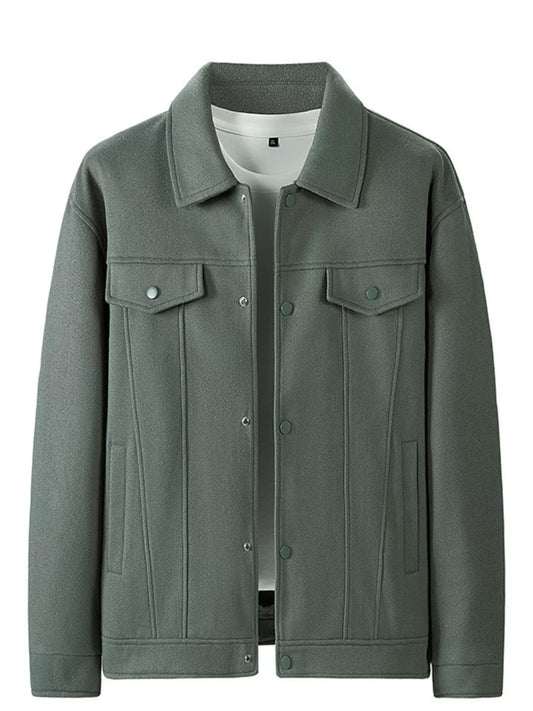 Men's Plus Size Casual Snap Down Jacket