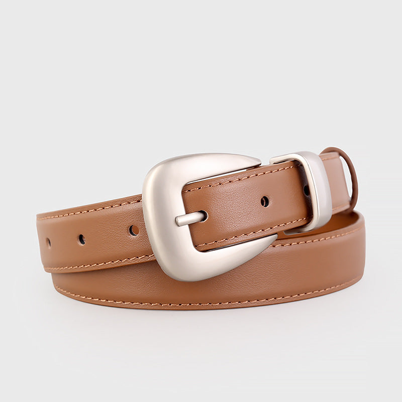 Buckle Skinny Leather Belt