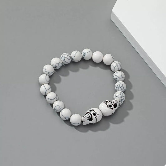 Halloween Skull Beaded Bracelet