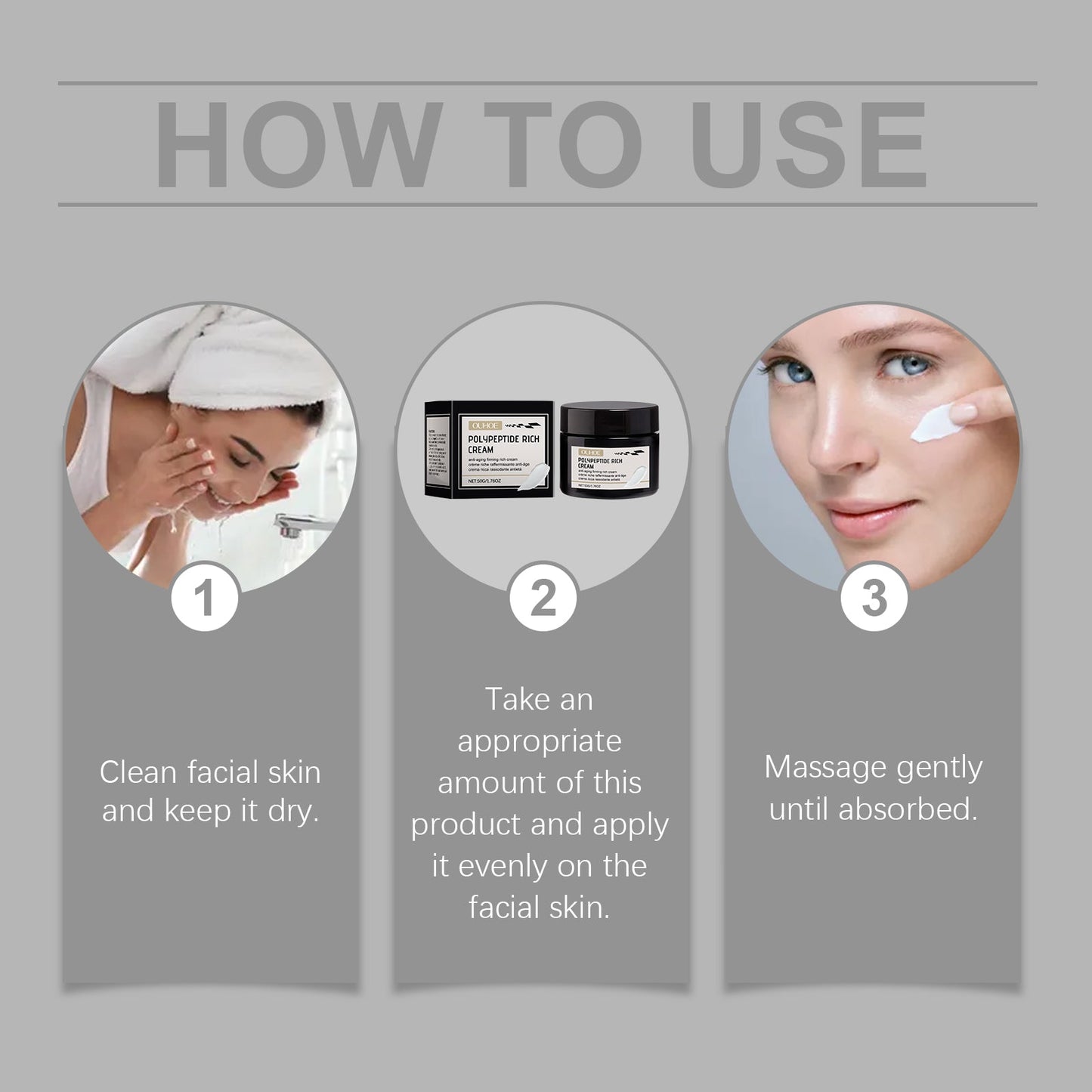 OUHOE Firming Cream, Gentle Moisturizing Facial Skin Hydrating Moisturizing Skin Care Firming Essence Cream