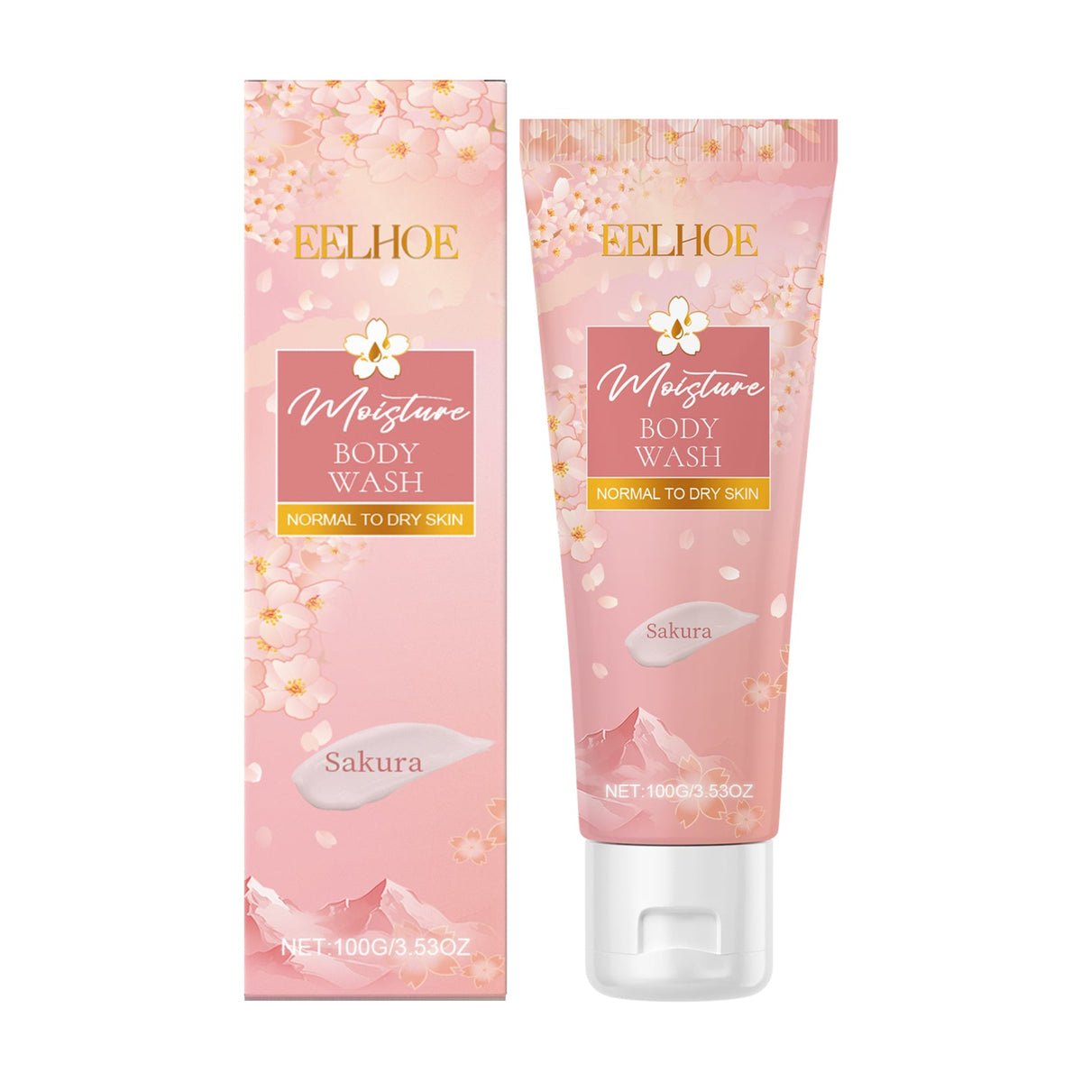 EELHOE Cherry Blossom Moisturizing Shower Gel Gently Cleanses The Body, Moisturizes And Moisturizes For A Long Time