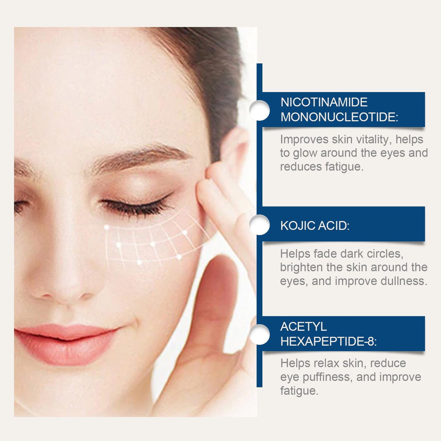 Hoygi Eye Care Cream, Moisturizing And Firming Eye Care Cream To Remove Crow's Feet