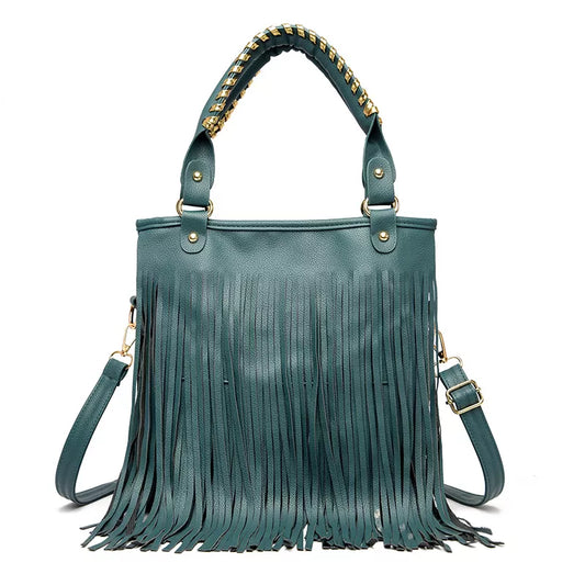 Fringe PU Leather Handbag